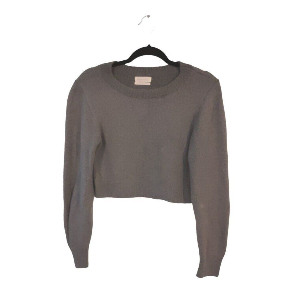 Urban Outfitters Cropped Gray Fuzzy Sweater Size L
